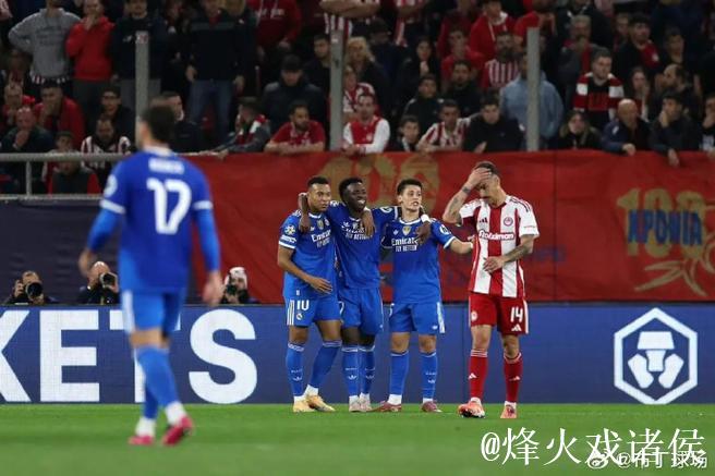 欧冠-姆巴佩独中四元 皇马客场惊险击败奥林匹亚科斯